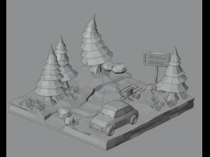 Fishing corner 3D Model