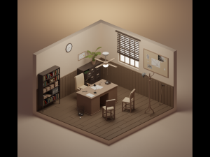 Detective office 3D Model