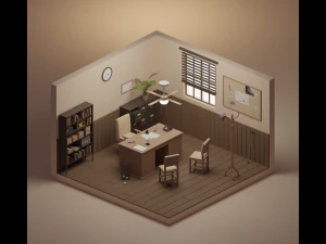 侦探事务所 3D 模型