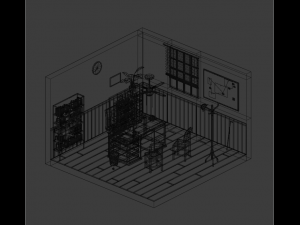 Detective office Modello 3D