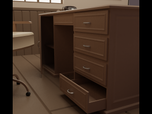 Detective office Modello 3D