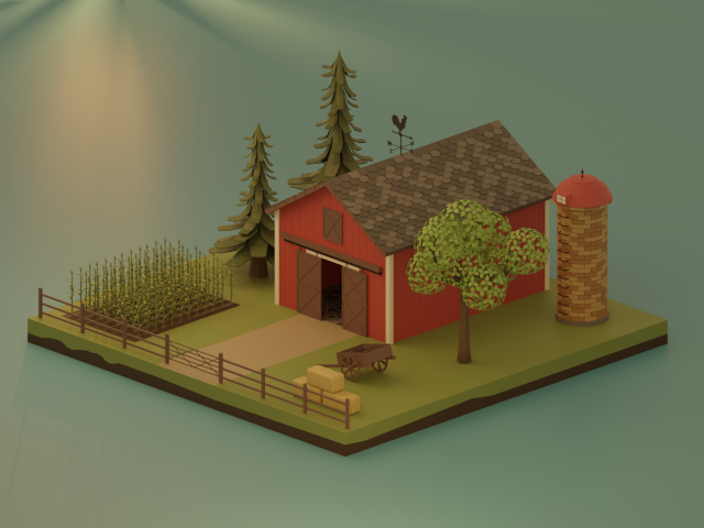 Farm 3D-Modell .c4d .max .obj .3ds .fbx .stl .blend 