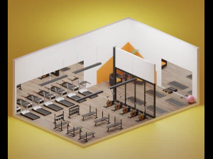 Фитнес-клуб 3D Модель