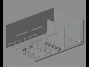 Fitness club Model 3D