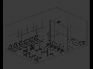 Fitness club Model 3D