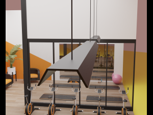 Fitness club Model 3D
