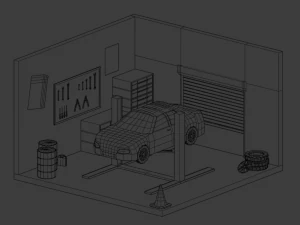 Garagem Modelo 3D