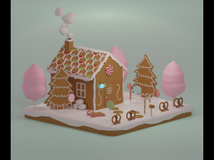 Gingerbread house Modelo 3D