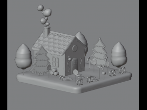 Gingerbread house 3D-Modell