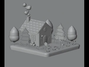 Gingerbread house 3D Model