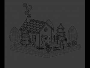 Gingerbread house 3D-Modell