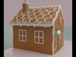 Gingerbread house 3D-Modell