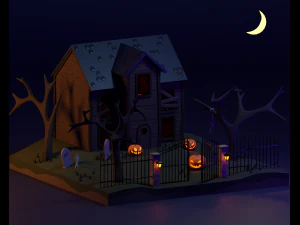 Casa assombrada Modelo 3D