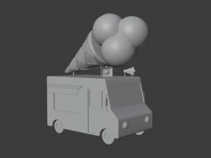Ice cream truck Model 3D