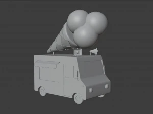 Ice cream truck 3D Model