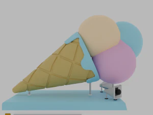 Ice cream truck 3D Model