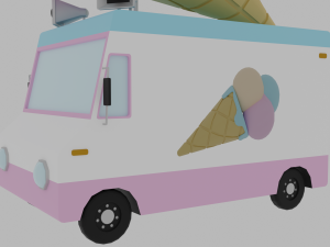 Ice cream truck Model 3D