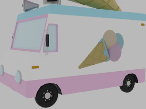 Ice cream truck 3D Model