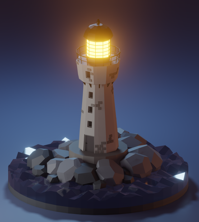 Lighthouse 3D Model .c4d .max .obj .3ds .fbx .stl .blend 