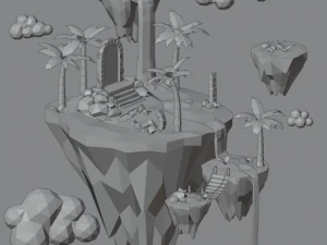 Floating island 3D Model