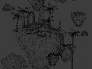 Floating island Modelo 3D