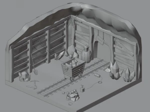 Estrazione mineraria Modello 3D