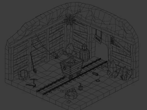 Estrazione mineraria Modello 3D