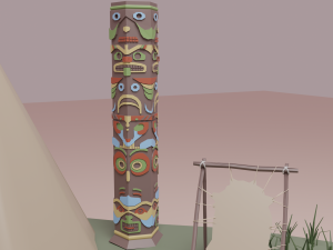 Native American village 3D Model