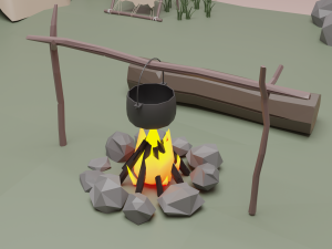 Native American village 3D Model