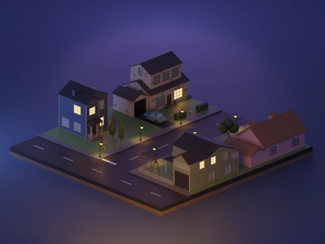 Vizinhança Modelo 3D .c4d .max .obj .3ds .fbx .stl .blend