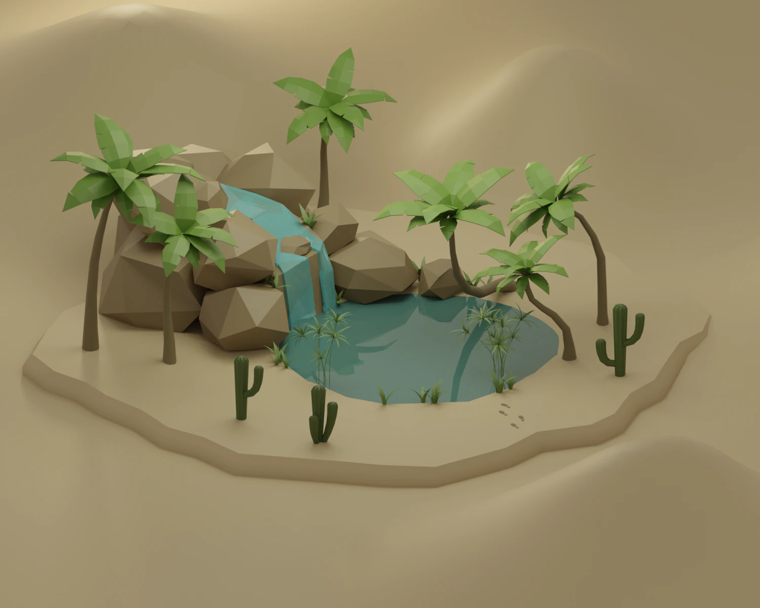 Oasis 3D Model .c4d .max .obj .3ds .fbx .stl .blend 