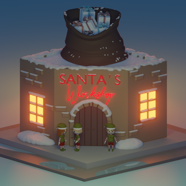 Santas workshop Modèle 3D .c4d .max .obj .3ds .fbx .stl .blend 