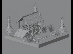 Hydraulic sawmill 3D Model