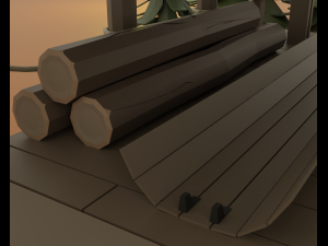 Hydraulic sawmill 3D Model