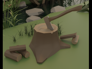 Hydraulic sawmill 3D Model