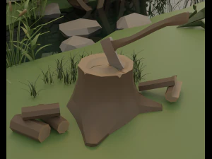 Hydraulic sawmill 3D Model