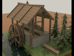 Hydraulic sawmill 3D Model