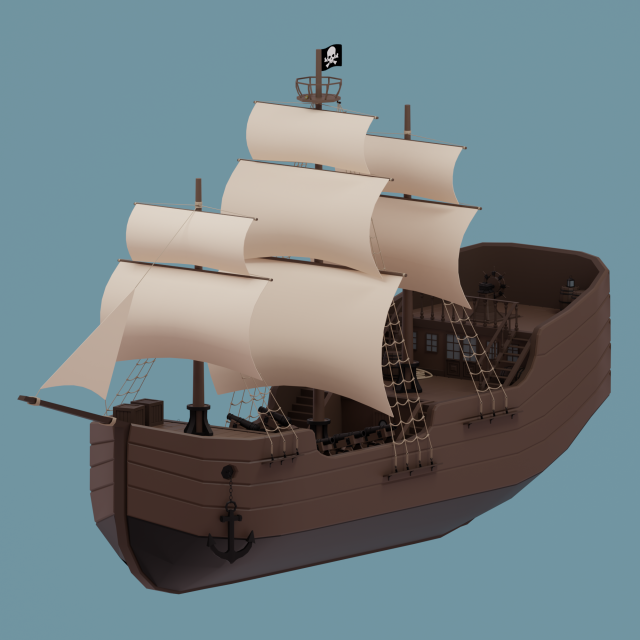 Ship Modelo 3D .c4d .max .obj .3ds .fbx .stl .blend 