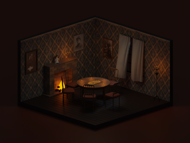 Spiritualism room 3D Model .c4d .max .obj .3ds .fbx .stl .blend 