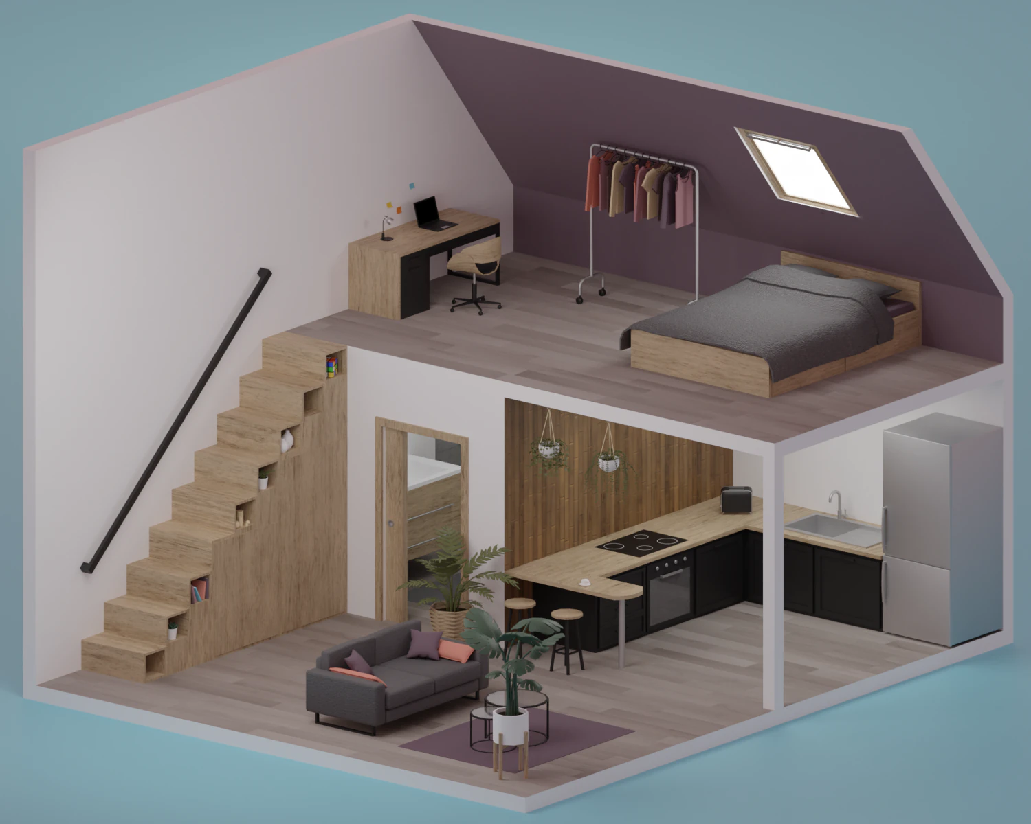 Apartment 3D Model .c4d .max .obj .3ds .fbx .stl .blend