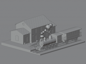 Train station 3D 모델