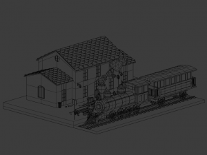 Train station 3D 모델