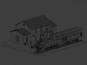 Train station 3D Model