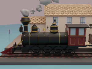 Train station 3D 모델