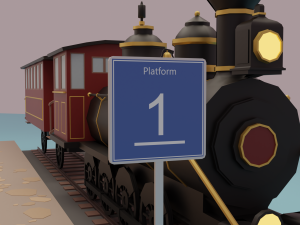 Train station 3D 모델