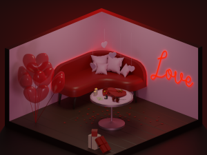 Valentines Day 3D Model