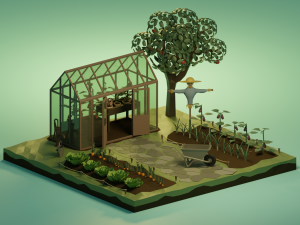 Vegetable garden Modelo 3D