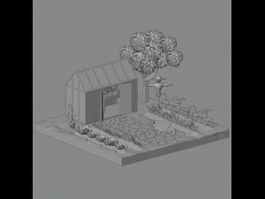 Vegetable garden Model 3D