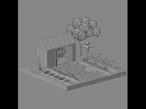 Vegetable garden 3D Model