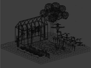 Vegetable garden 3D Model